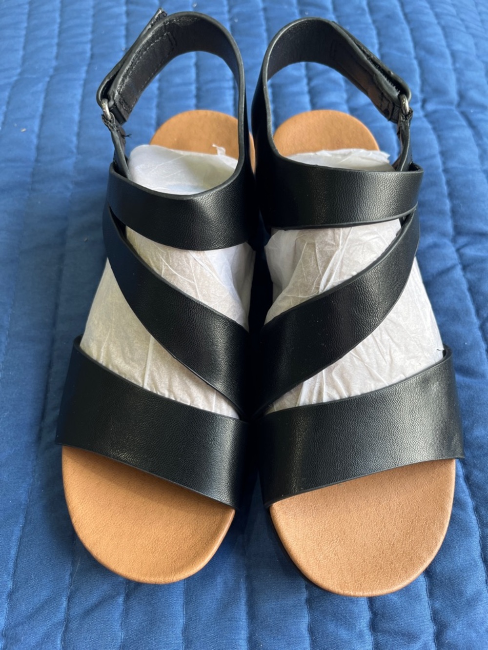 BareTraps Black Strappy Slingback Sandals